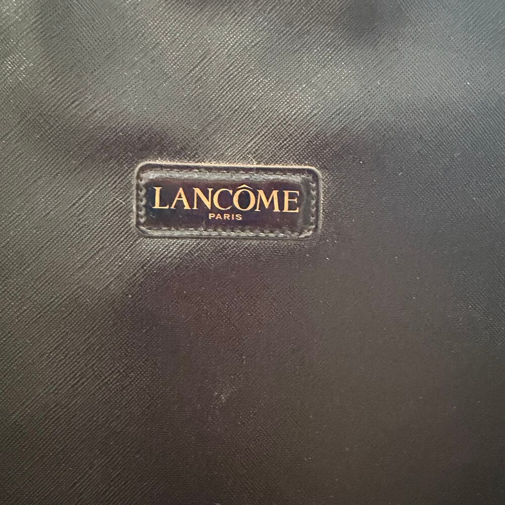 NWOT Lancôme Black‎ Zip up travel bag tote classy makeup toiletries - Picture 2 of 10